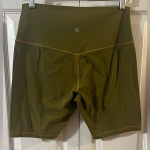 Lululemon Align High Rise Shorts Forest Green 8”  Size 10